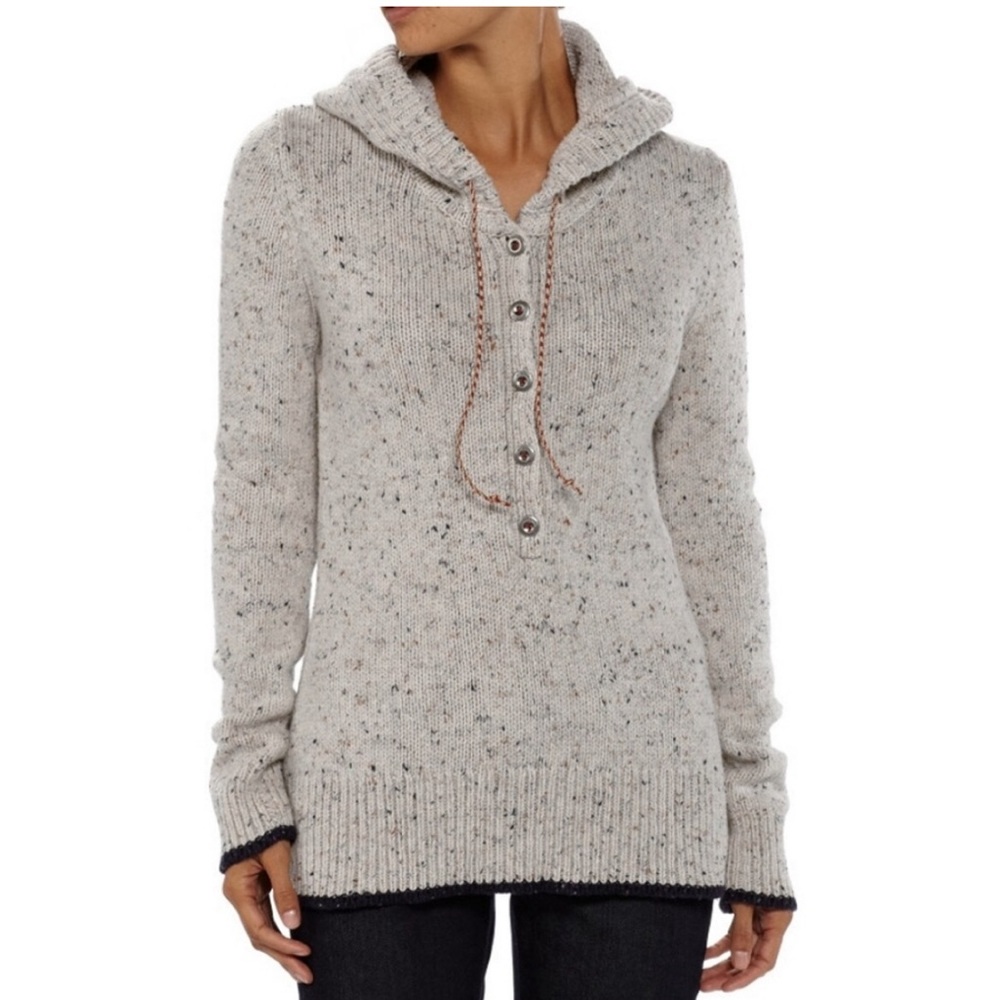 Patagonia Ranchito Hooded Sweater Marino Wool blend. Womens XS.